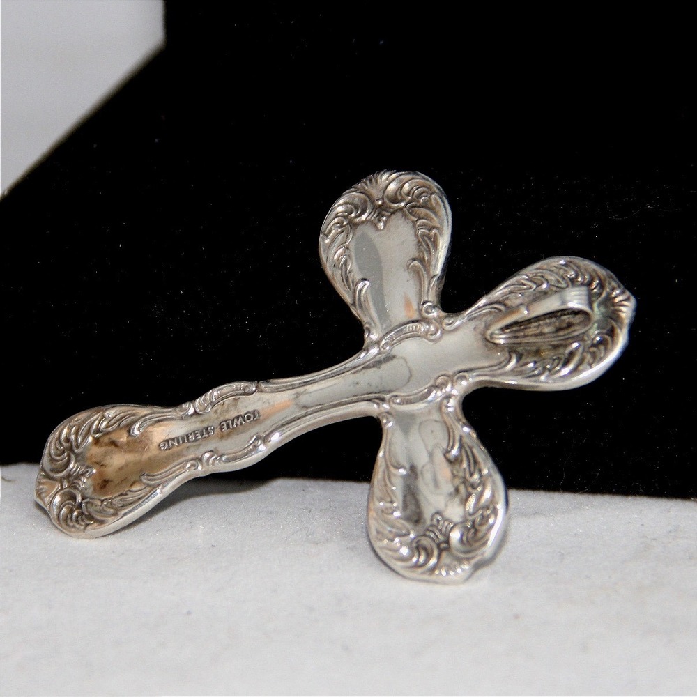 Towle‎ Sterling Silver Old Master Pattern Cross Pendant Religious Jewelry - Picture 4 of 6